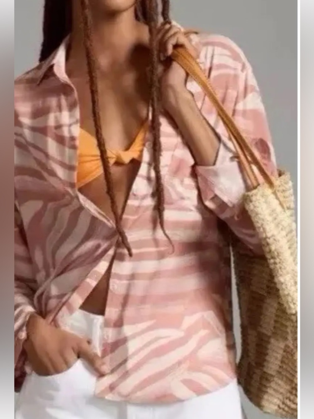 NWT Anthropologie/Cloth & Stone Cedar Multi Splash Shirt